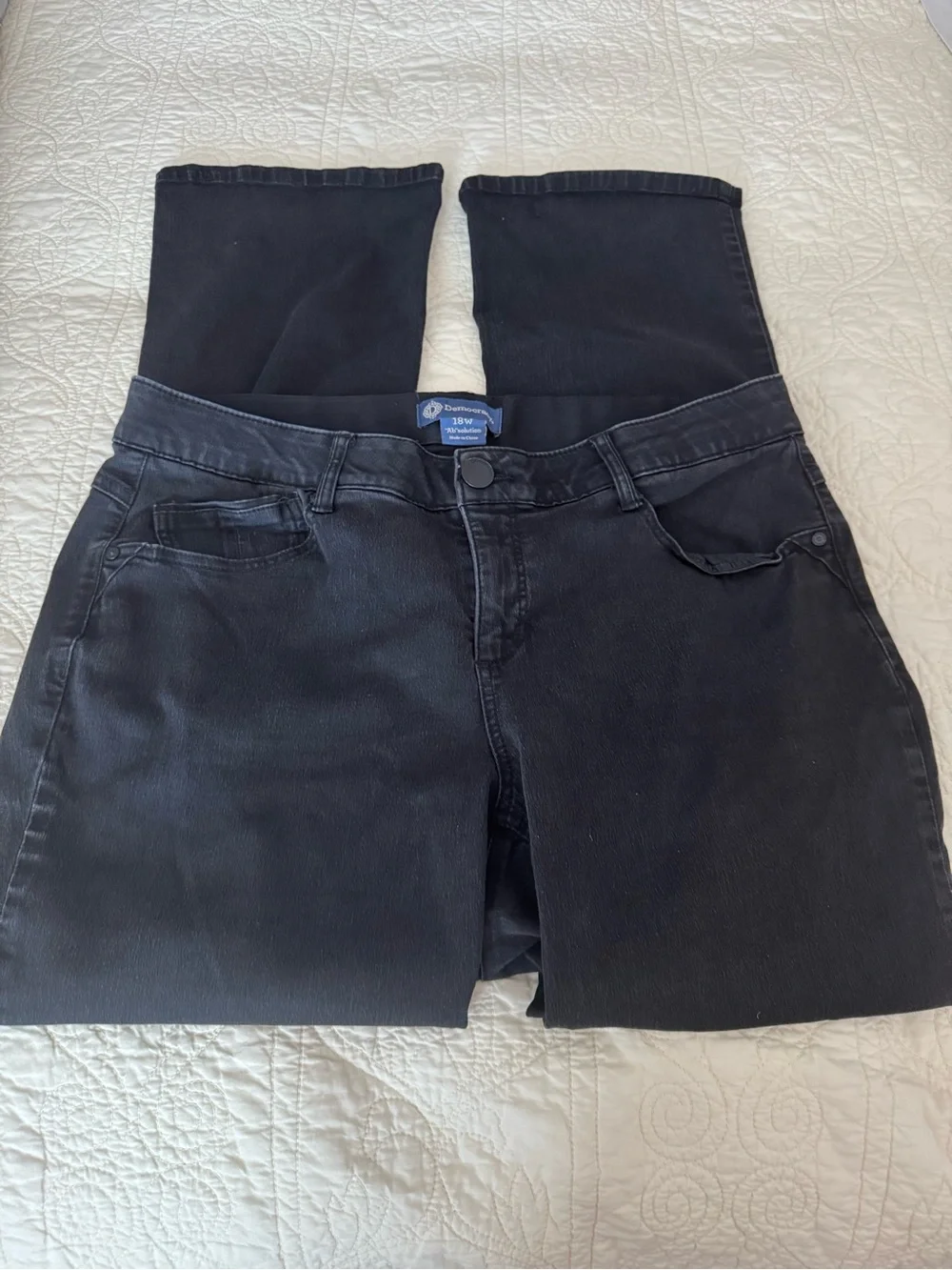 Democracy Ab Solution Black Bootcut Jeans Size 18W - Picture 3 of 10